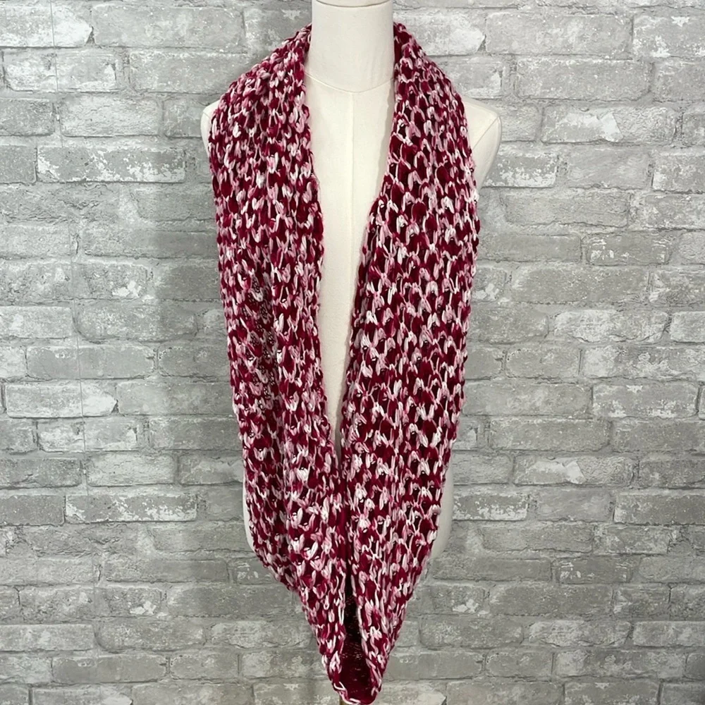 Charming Charlie Pink Knit Infinity Scarf